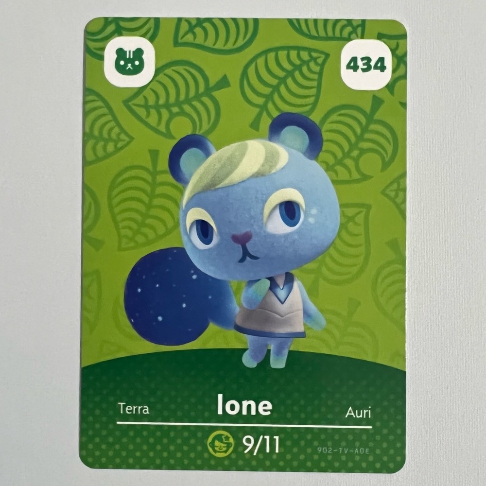Animal Crossing Amiibo Card - Ione - 434